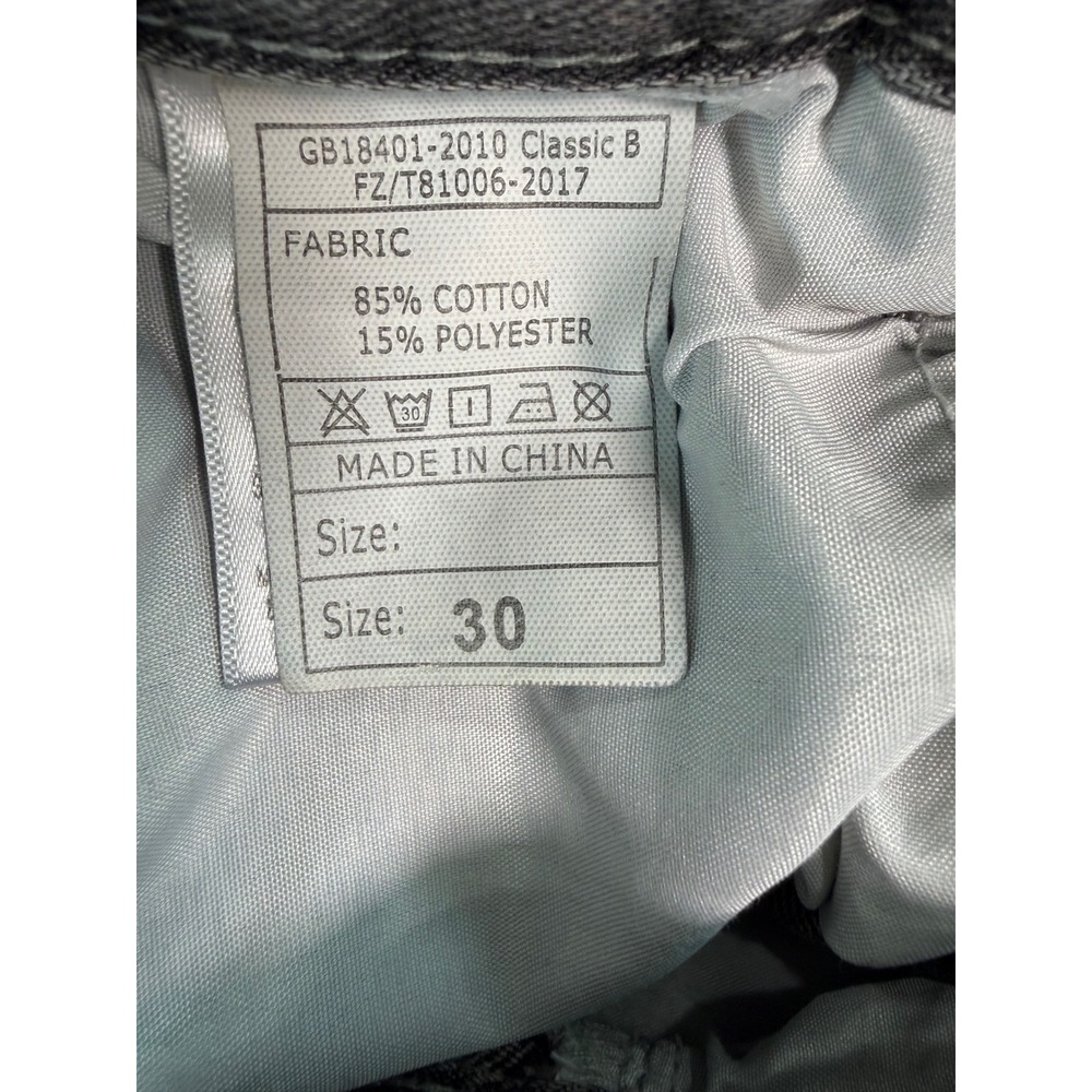 Unbranded Distressed Grey Star Patch Denim Jeans Size 30 Streetwear Y2K Grunge - Picture 3 of 10